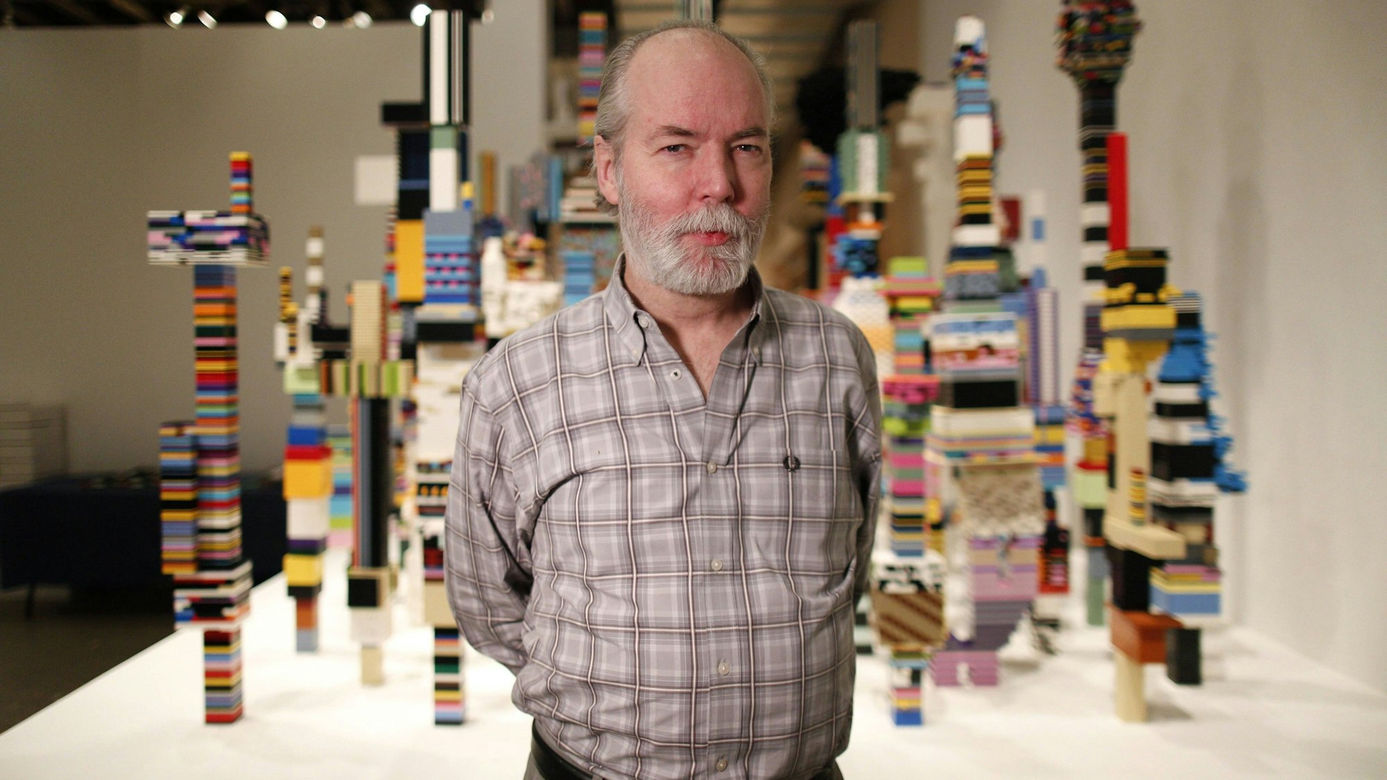 Douglas Coupland, posiert für ein Foto vor seiner Ausstellung im MOCCA in Toronto, 26. Januar 2015.