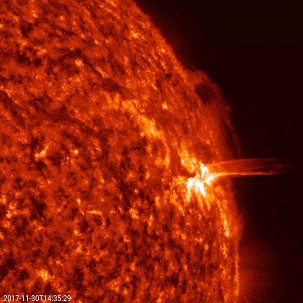 Eine Aufnahme der Sonne, bereitgestellt von der Nasa.