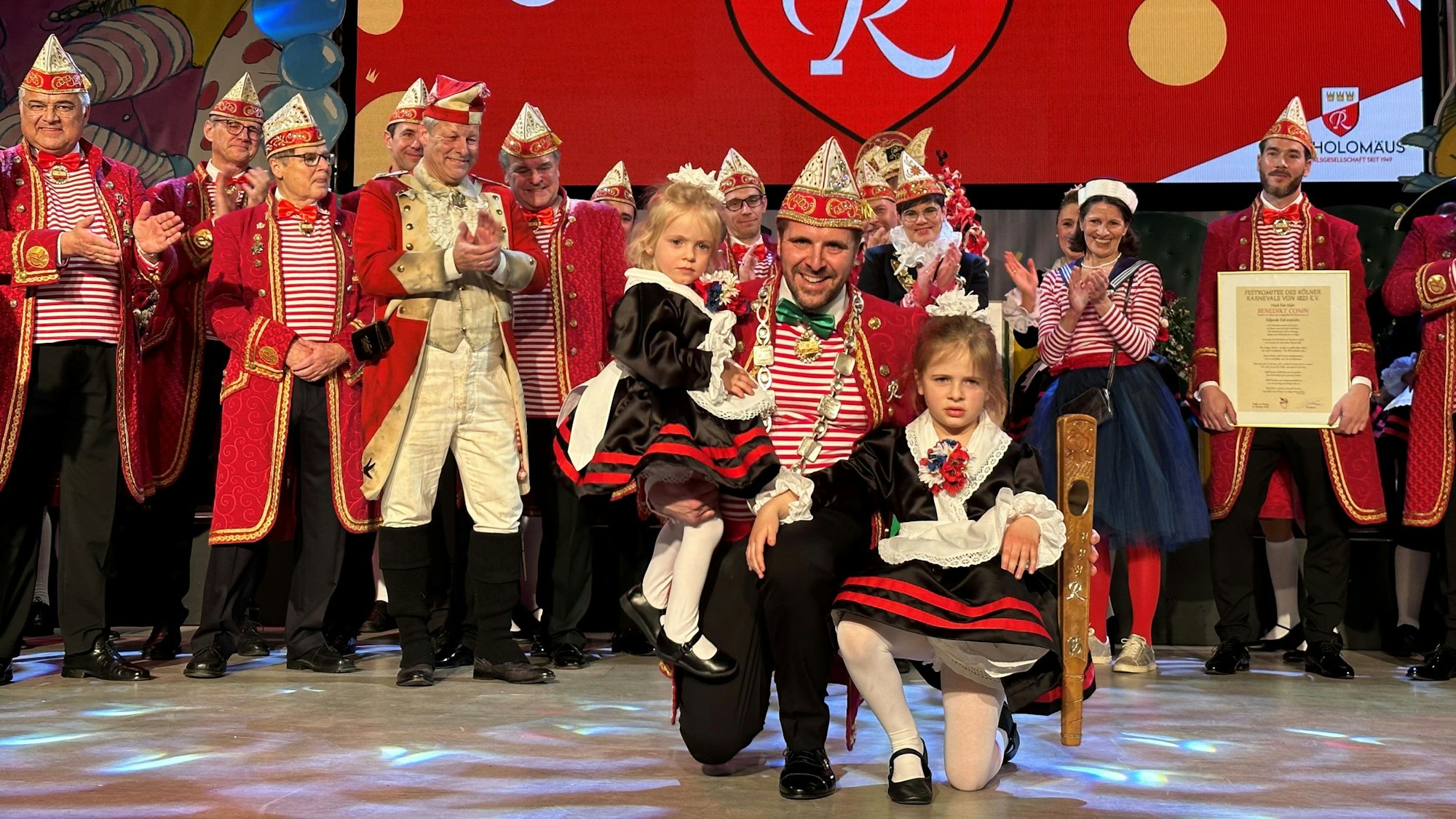 10.02.2023, Köln: Rocholomäus Sitzung im Sartory, neuer Präsident Benedict Conin wird ins amt eingeführt Foto: Stefan Worring