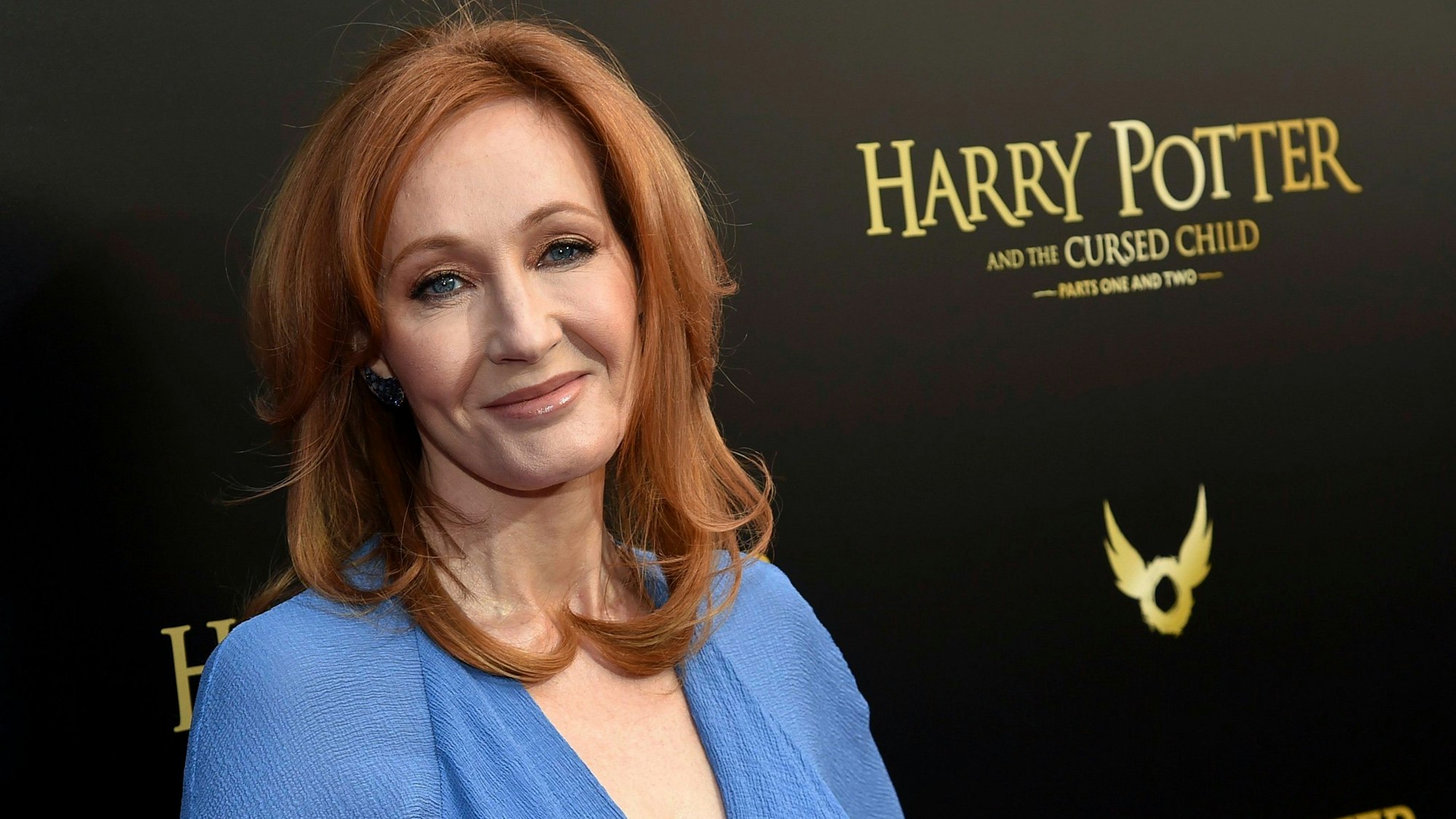 Die Autorin J.K. Rowling bei der Premiere des Theaterstücks „Harry Potter und das verwunschene Kind“ im Lyric Theatre am New Yorker Broadway. (Archivbild)