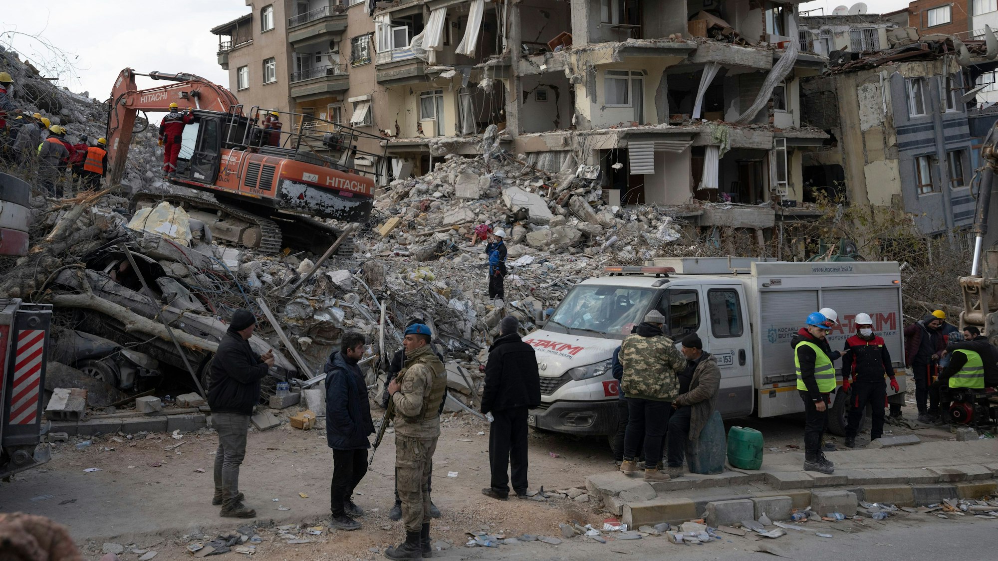 Ein völlig zerstörtes Haus in Antakya