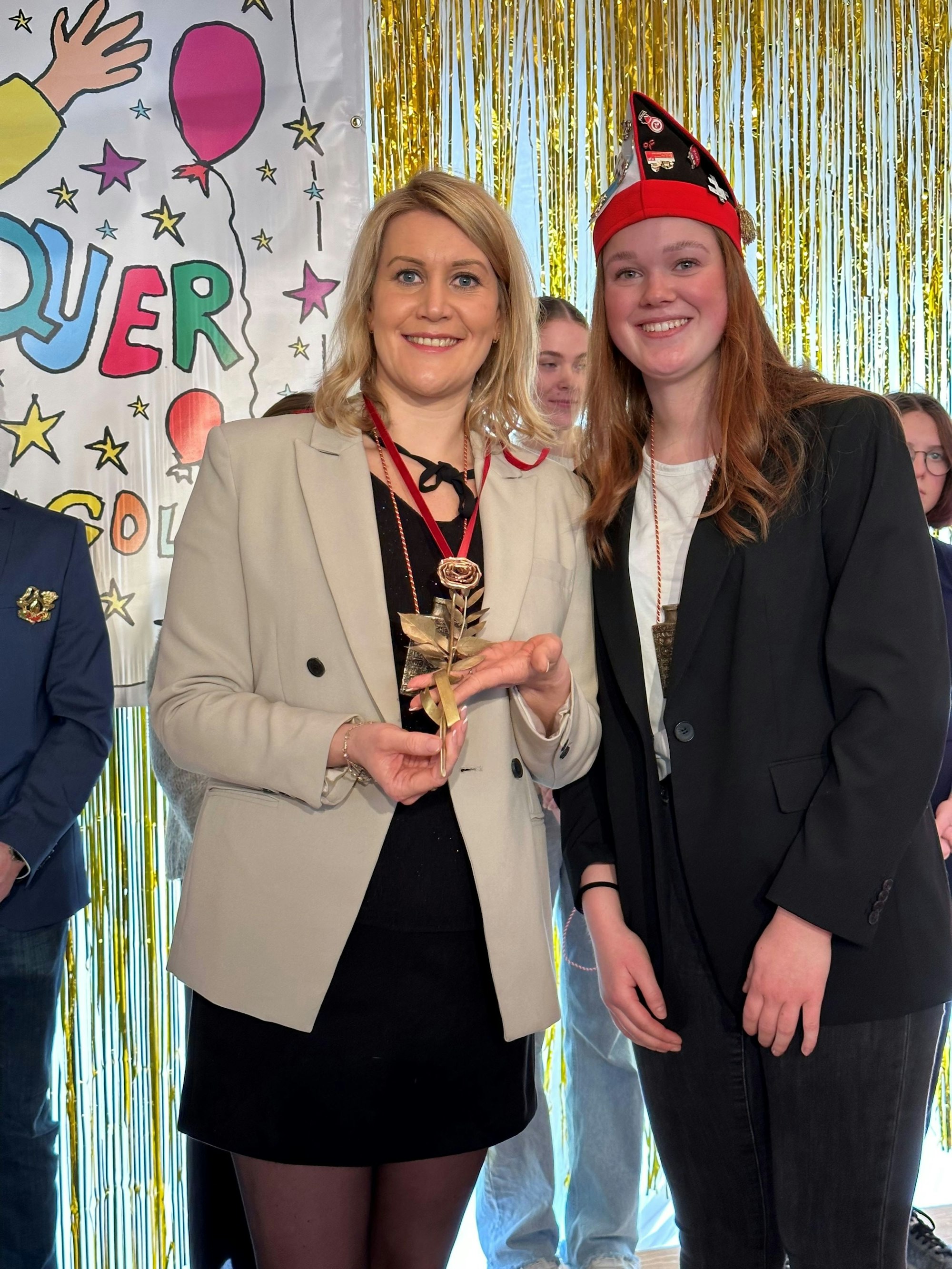 12.02.2023, Köln: Fest in Gold Orden für Sterneköchin Julia Komp und Hockey-Weltmeister Moritz Trompertz Foto: Stefan Worring