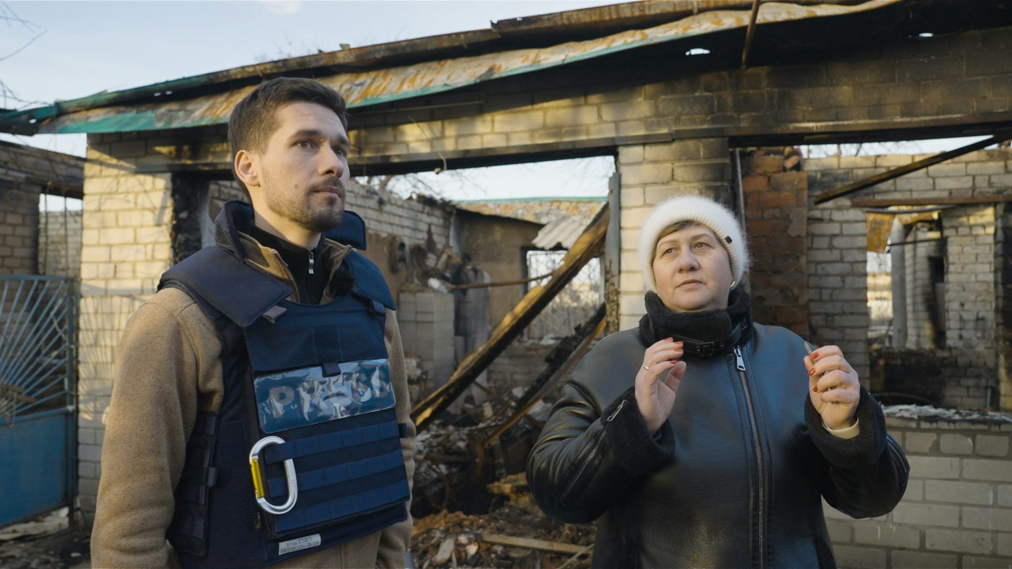 ARD-Korrespondent Vassili Golod im Jahr 2023 während einer Recherchereise in der Ukraine