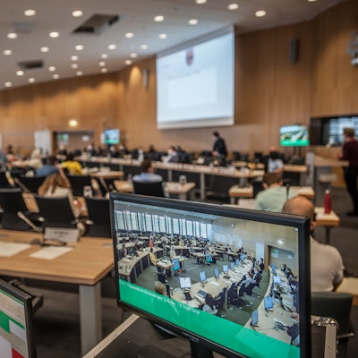 Sitzung des Stadtrates in Leverkusen.