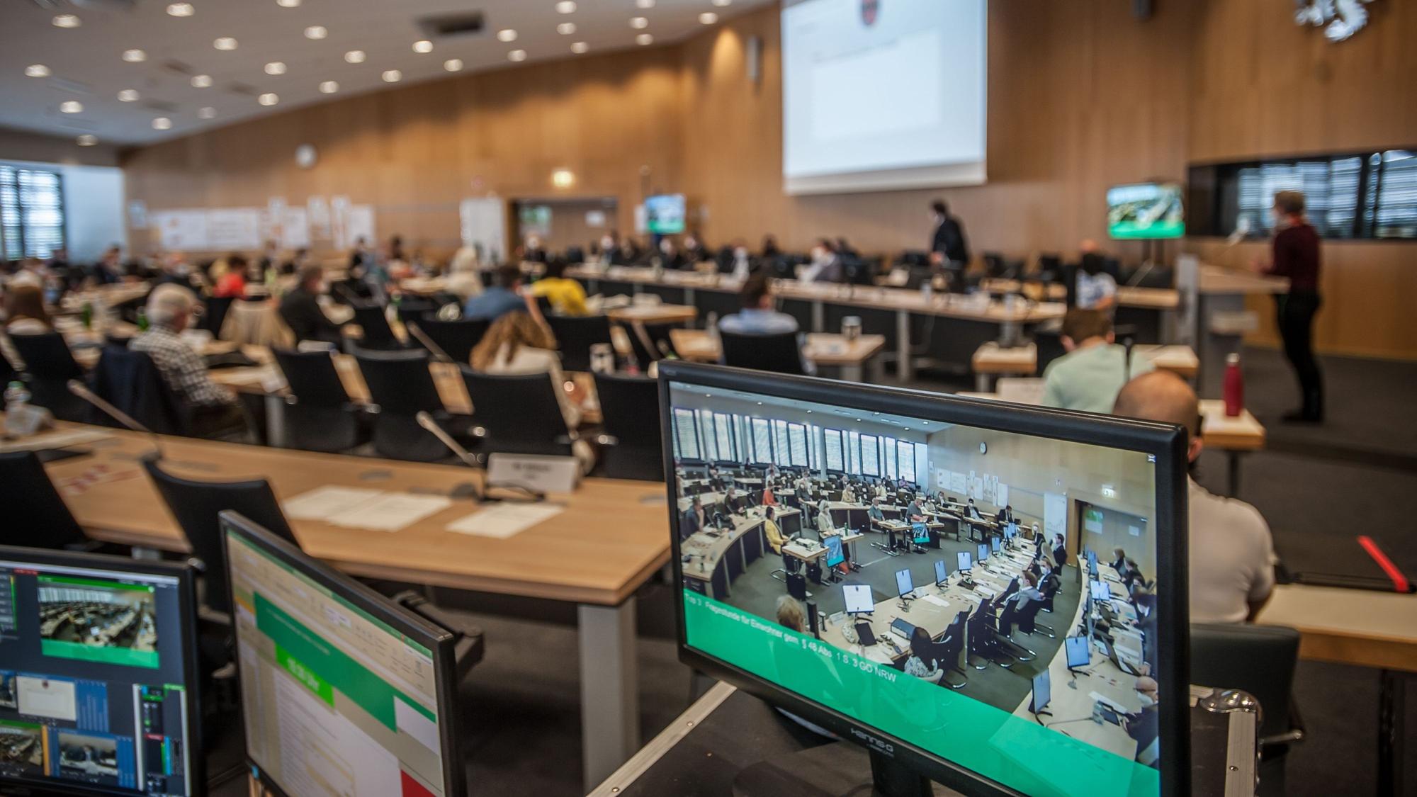 Sitzung des Stadtrates in Leverkusen.