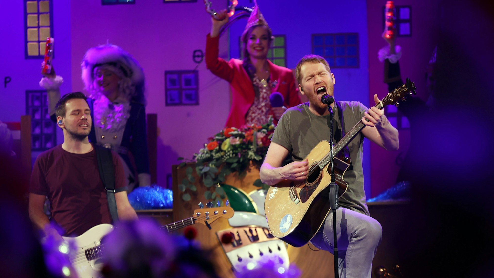 Die Band Miljö bei einem Auftritt im Tanzbrunnen.