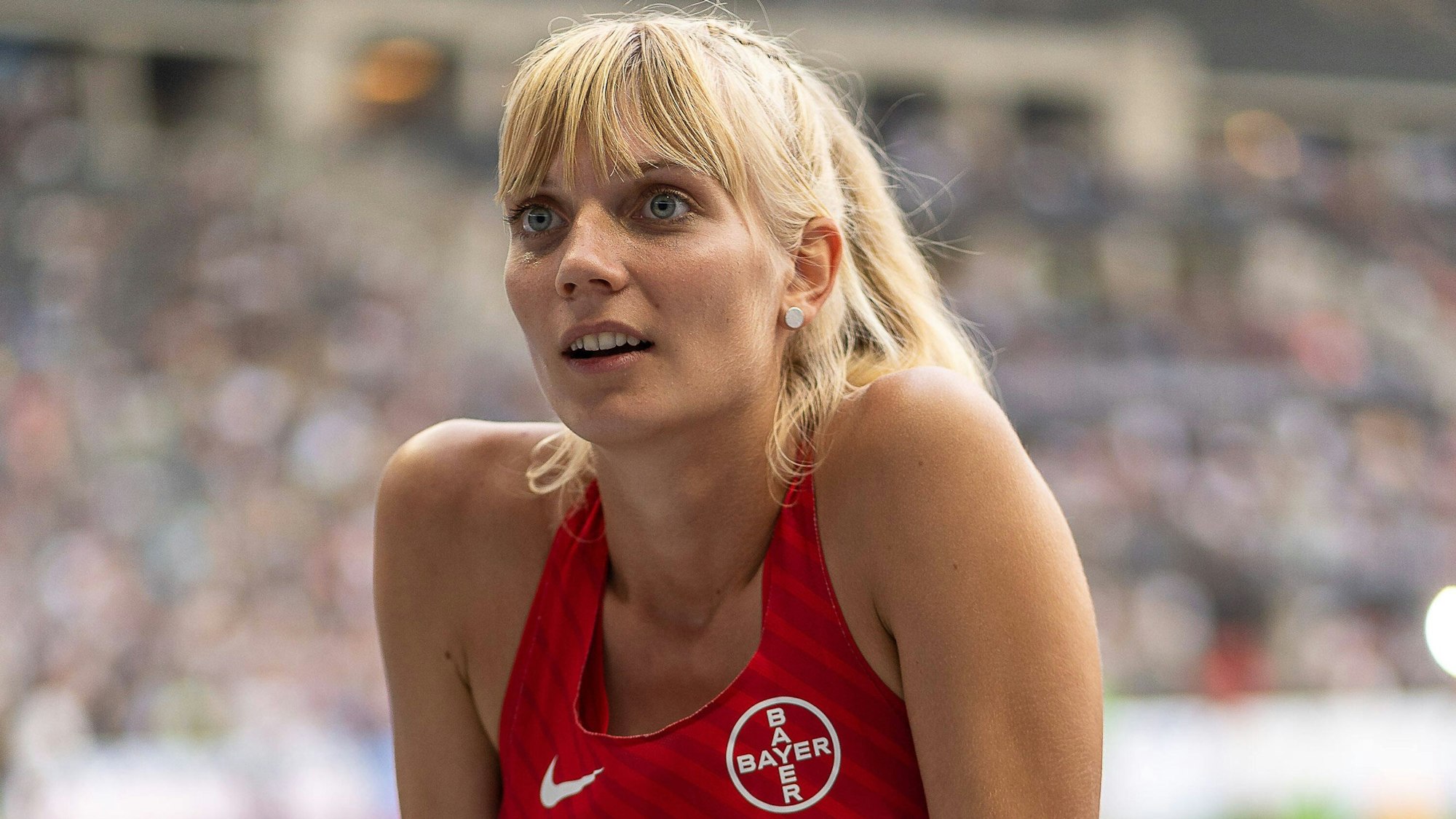 Die Finals 2022, Deutsche Meisterschaften Berlin, Leichtathletik, 25.06.2022, Bianca Stichling TSV Bayer o4 Leverkusen, 457, Hochsprung, High Jump, TrueAthletes, DLV, Track and Field Die Finals 2022, Deutsche Meisterschaften Berlin, Leichtathletik, 25.06.2022 Berlin *** The Finals 2022, German Championships Berlin, Athletics, 25 06 2022, Bianca Stichling TSV Bayer o4 Leverkusen, 457 , high jump, High Jump, TrueAthletes, DLV, Track and Field The Finals 2022, German Championships Berlin, Athletics, 25 06 2022 Berlin Copyright: xEibner-Pressefotox EP_SMR