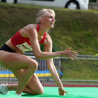 Leichtathletik, athletics, Tag der Überflieger, 12.06.2022, Essen, Hochsprung Frauen, Stichling Bianca TSV Bayer 04 Leverkusen *** athletics, athletics, high jump day, 12 06 2022, Essen, high jump women, Stichling Bianca TSV Bayer 04 Leverkusen