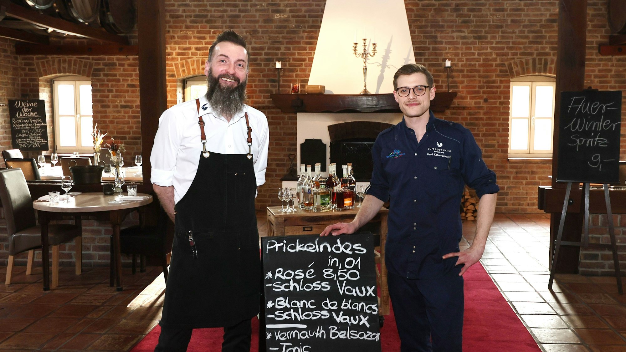 Restaurantleiter Stefan Specht und Inhaber und Küchenchef Rene Katzenberger im Restaurant Auerhahn.