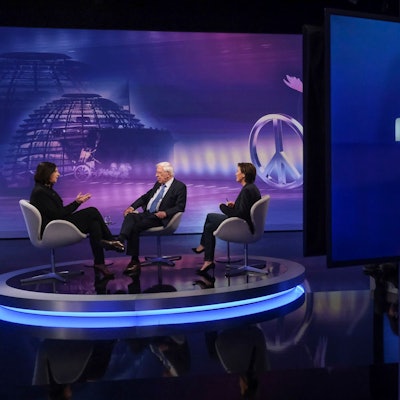 Katrin Göring-Eckardt (v.l.n.r.), Franz Alt und Sandra Maischberger