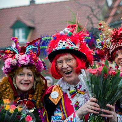 Jecke beim Veedelszug in Köln-Heimersdorf und Volkhoven/Weiler.