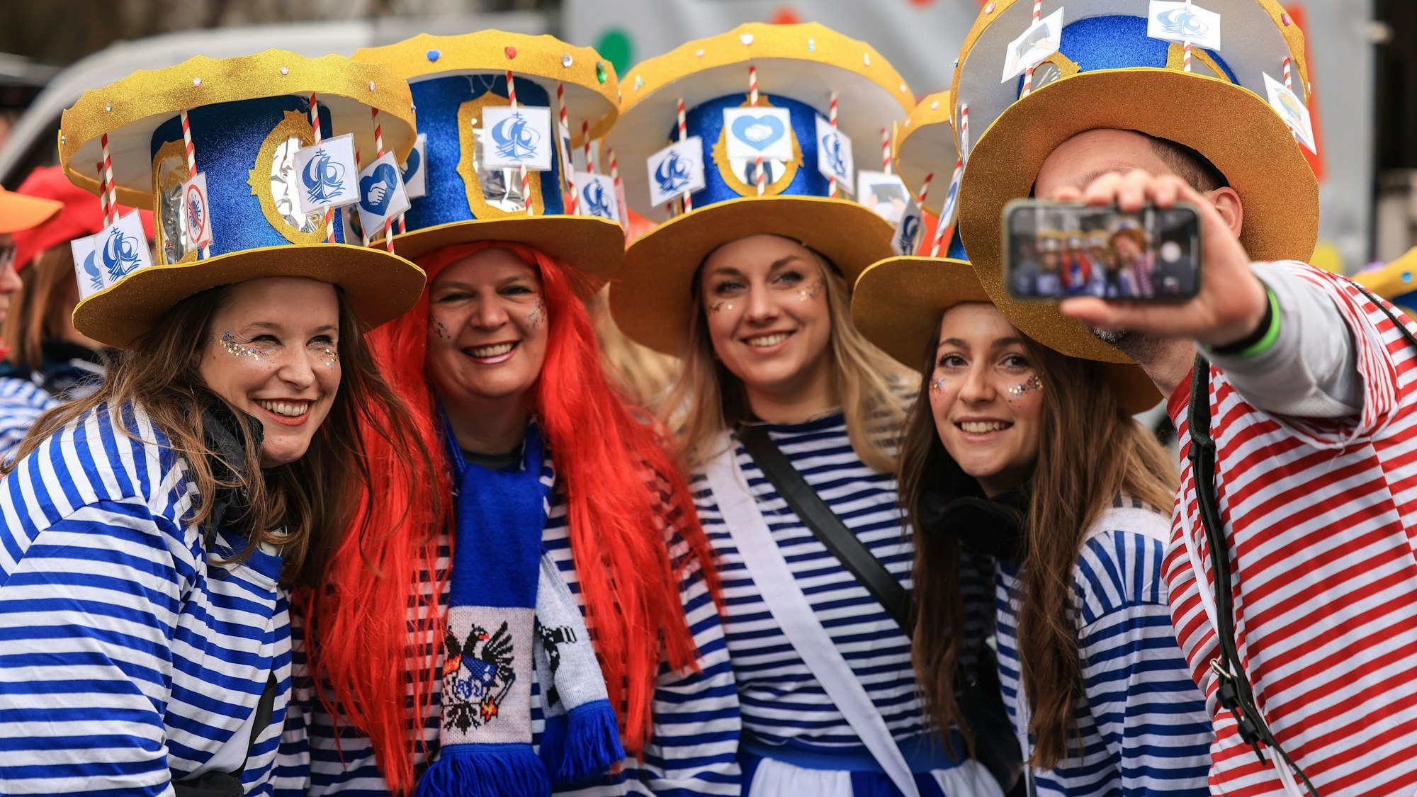 Jecke im Kölner Karneval.