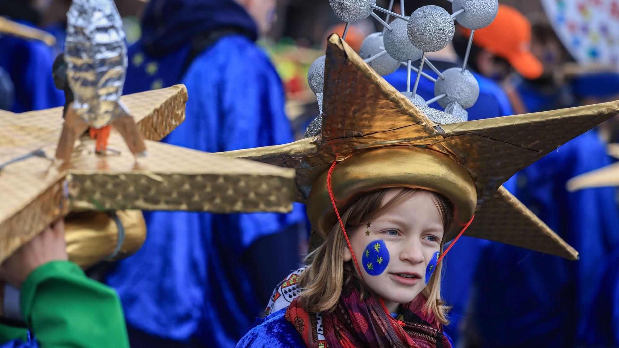 Jecke im Kölner Karneval.