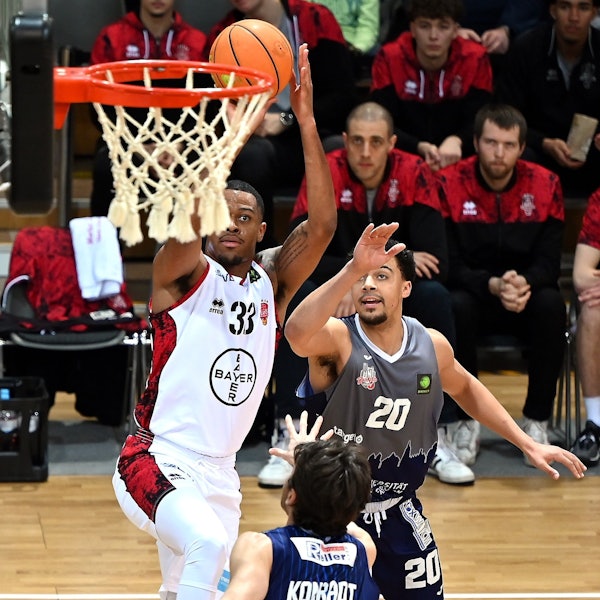 18.02.2023, Basketball-Bayer Giants-Paderborn
links: Nick Hornsby (Bayer)
Foto: Uli Herhaus