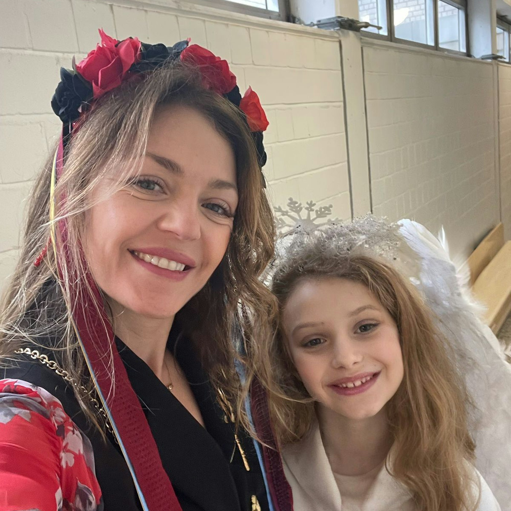 Svitlana Tereshchenko und ihre Tochter Kateryna im Karneval