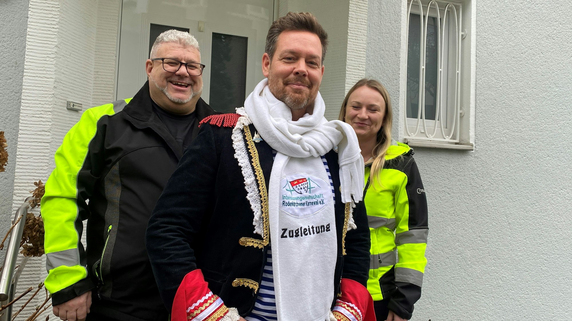 Simon Schwieren mit dem Zugleiter-Schal.