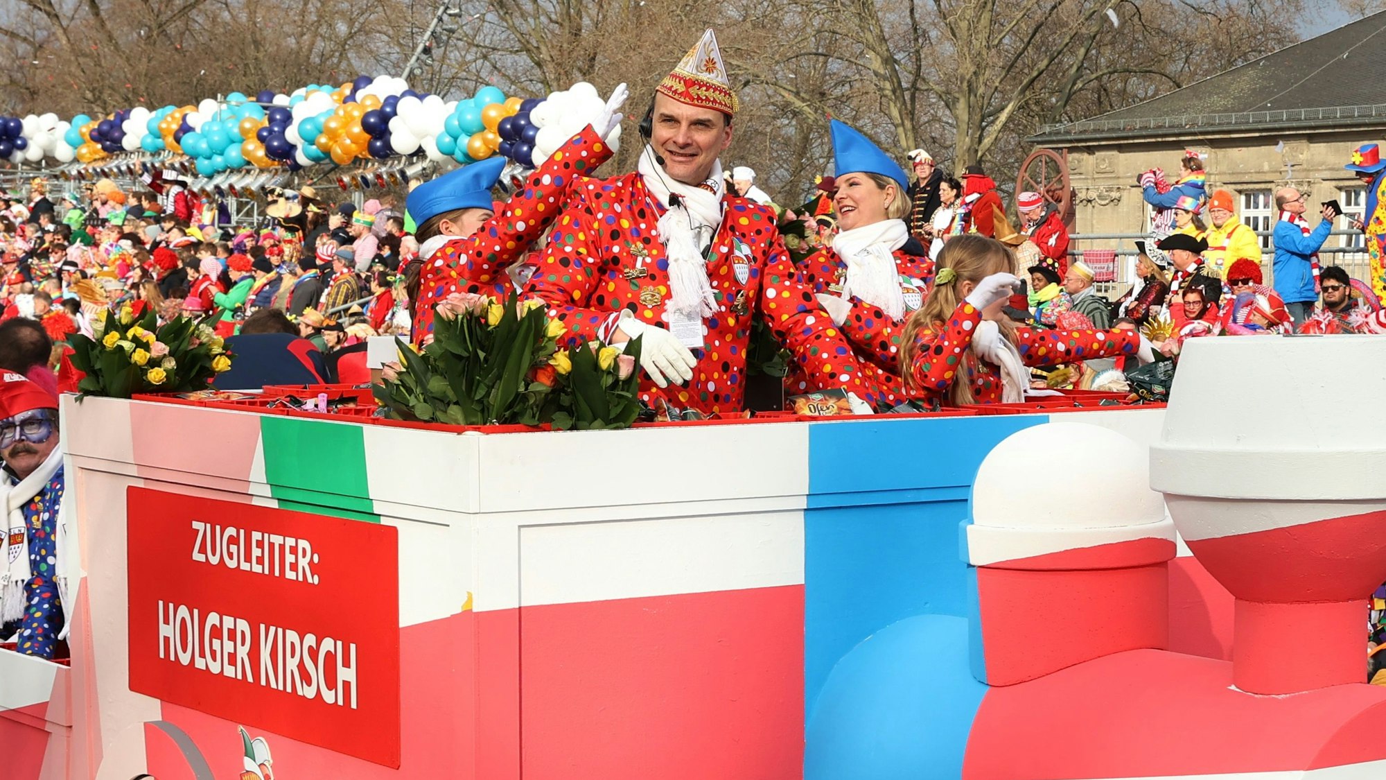 Holger Kirsch auf dem Zugleiterwagen