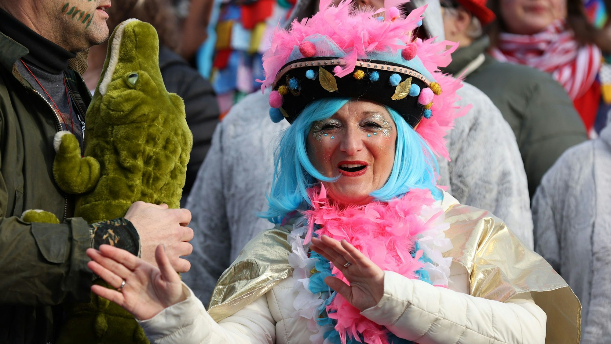 Jecke im Kölner Karneval.