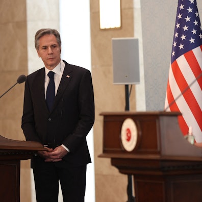 US-Außenminister Antony Blinken und der türkische Staatschef Recep Tayyip Erdogan in Ankara.