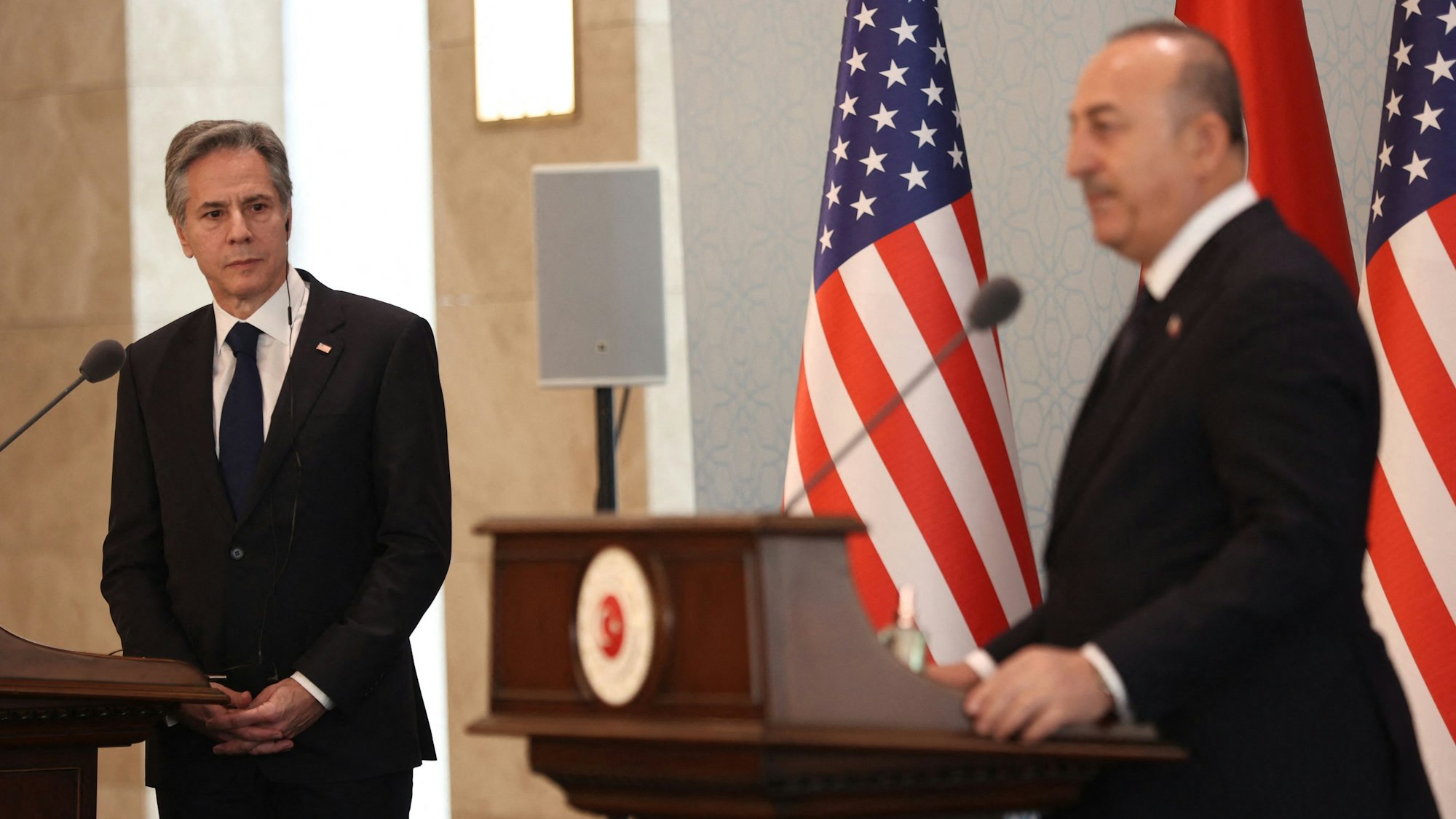 US-Außenminister Antony Blinken und der türkische Staatschef Recep Tayyip Erdogan in Ankara.