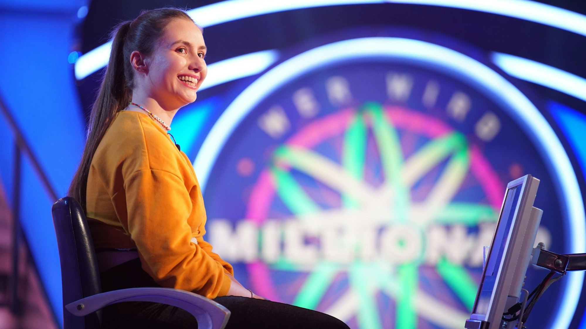 Inken Lorenzen aus Hannover sitzt im RTL-Studio in Köln.