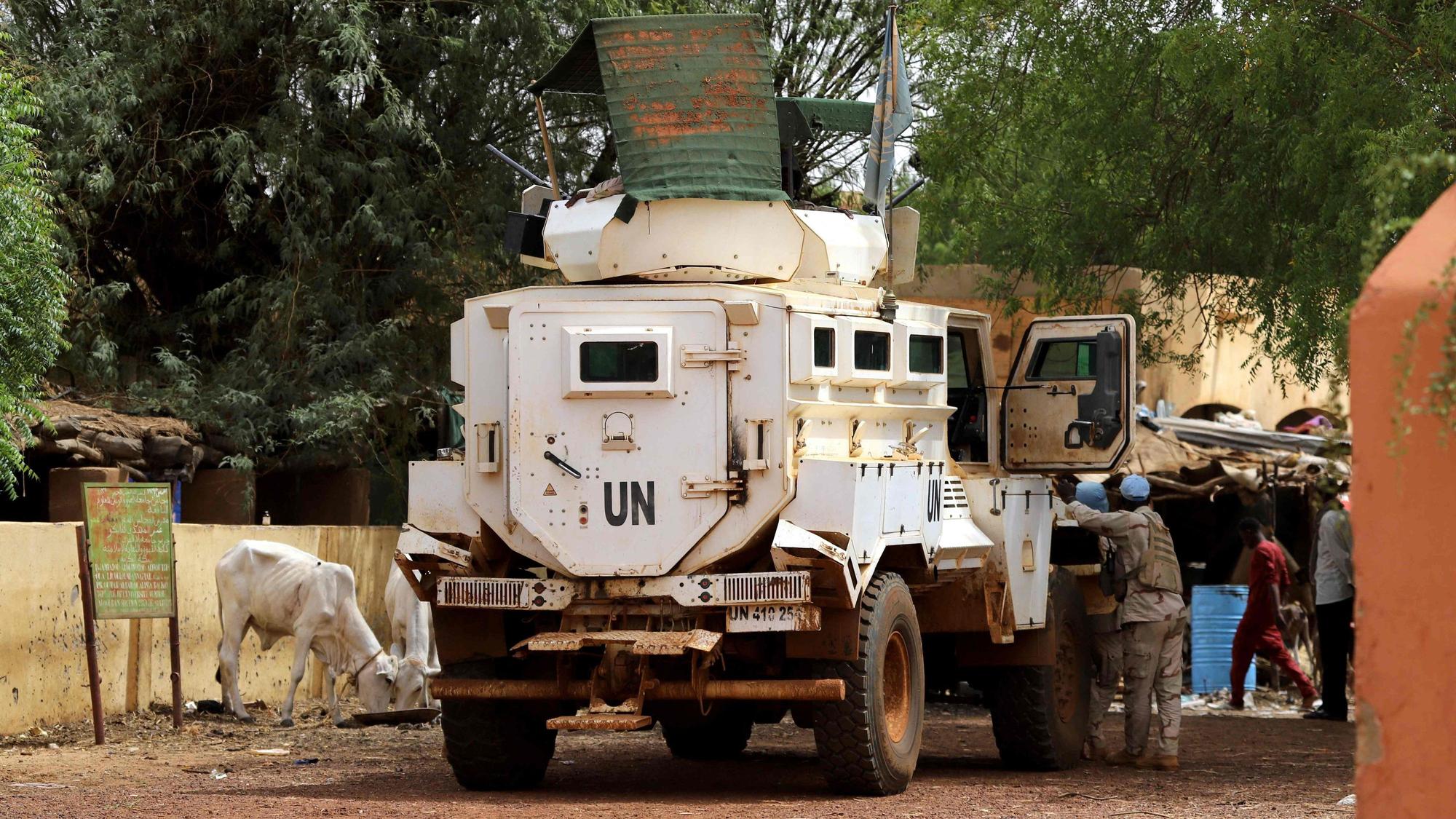 Senegalesische Soldaten der UN-Friedensmission in Mali MINUSMA im Juli 2019.