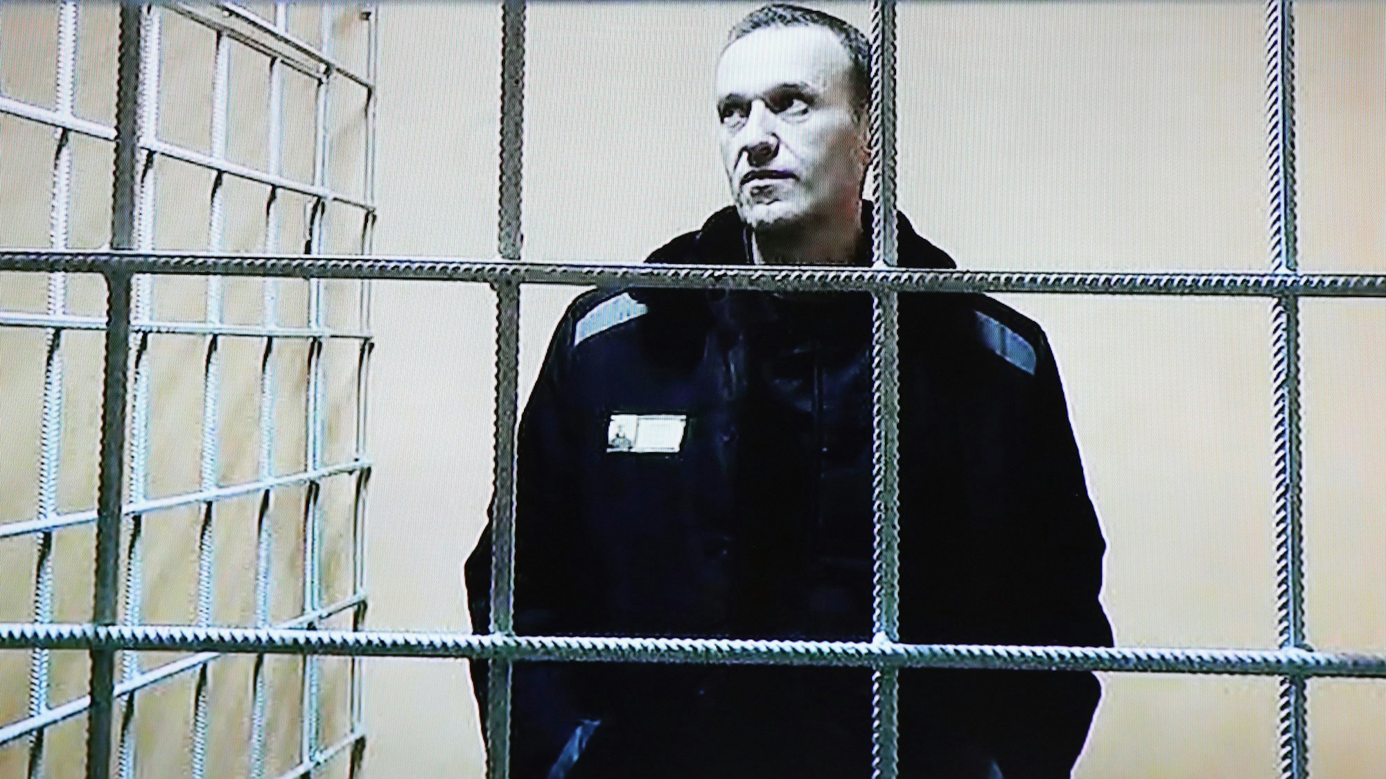 Alexej Nawalny, Oppositionspolitiker aus Russland, ist während einer Gerichtsverhandlung per Video aus einem Gefängnis zugeschaltet. (Archivbild von 2021)