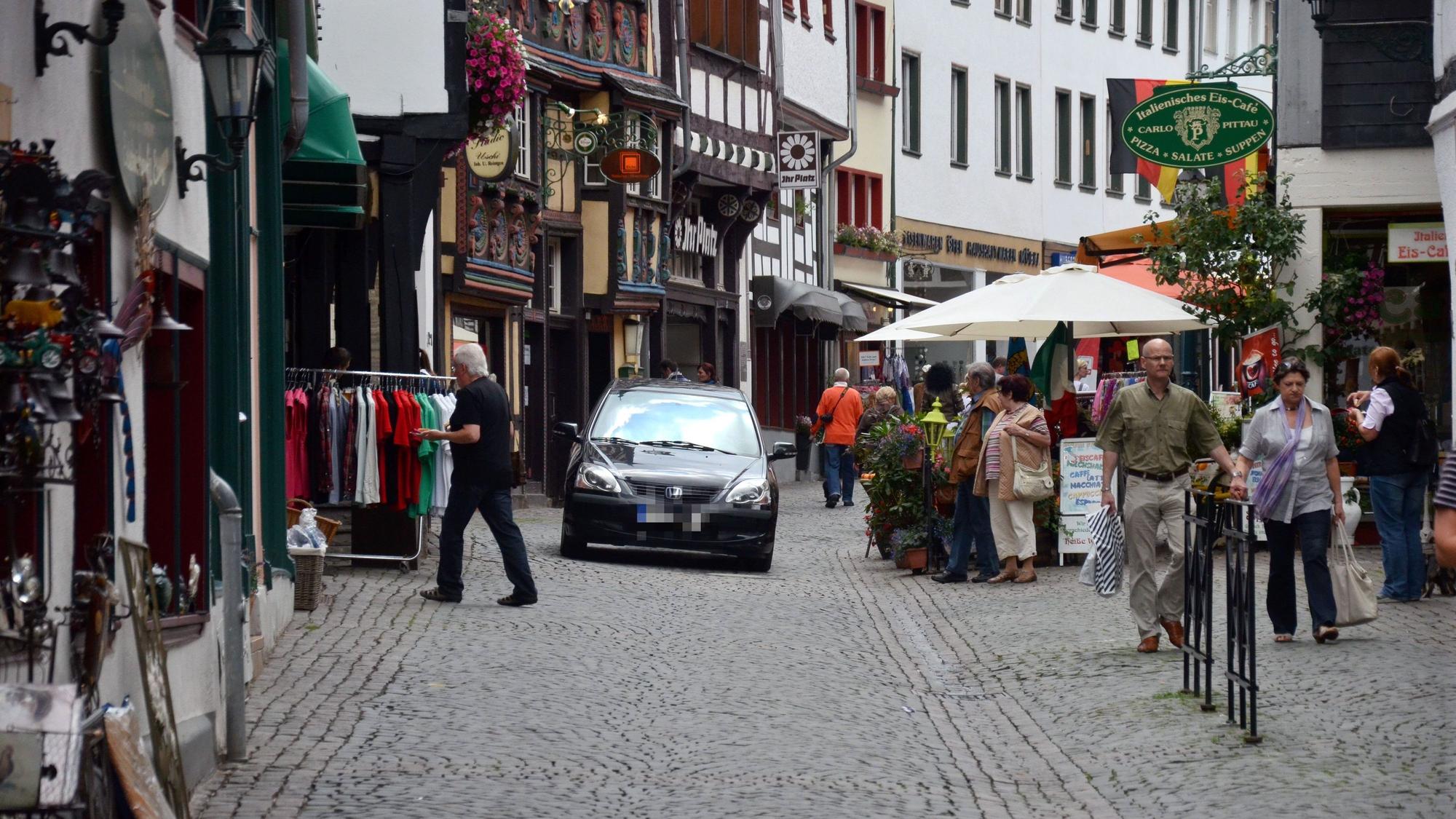 Die Orchheimer Straße in Bad Münstereifel war vor der Flut für Autos offen. (Archivbild)