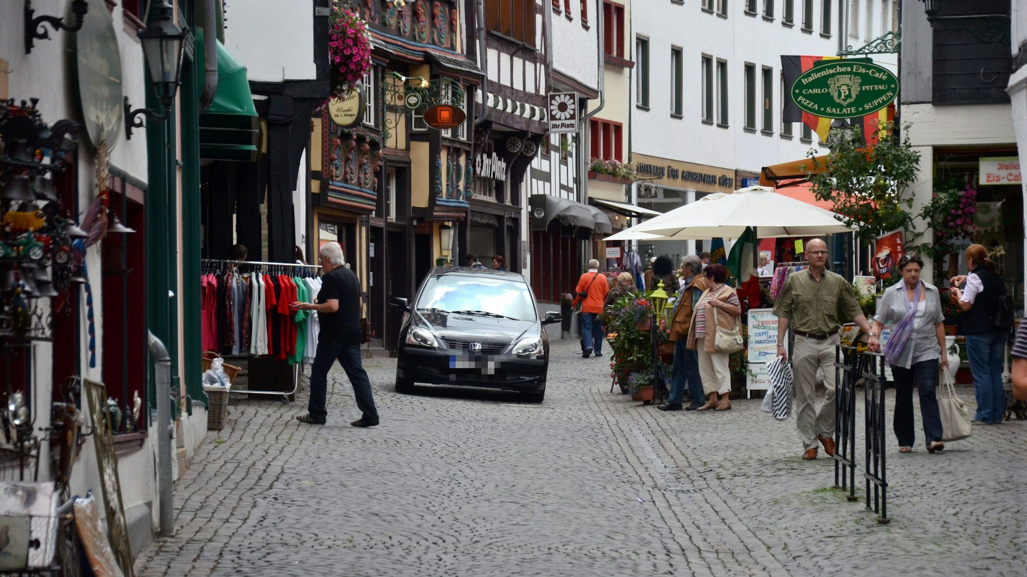 Die Orchheimer Straße in Bad Münstereifel war vor der Flut für Autos offen. (Archivbild)