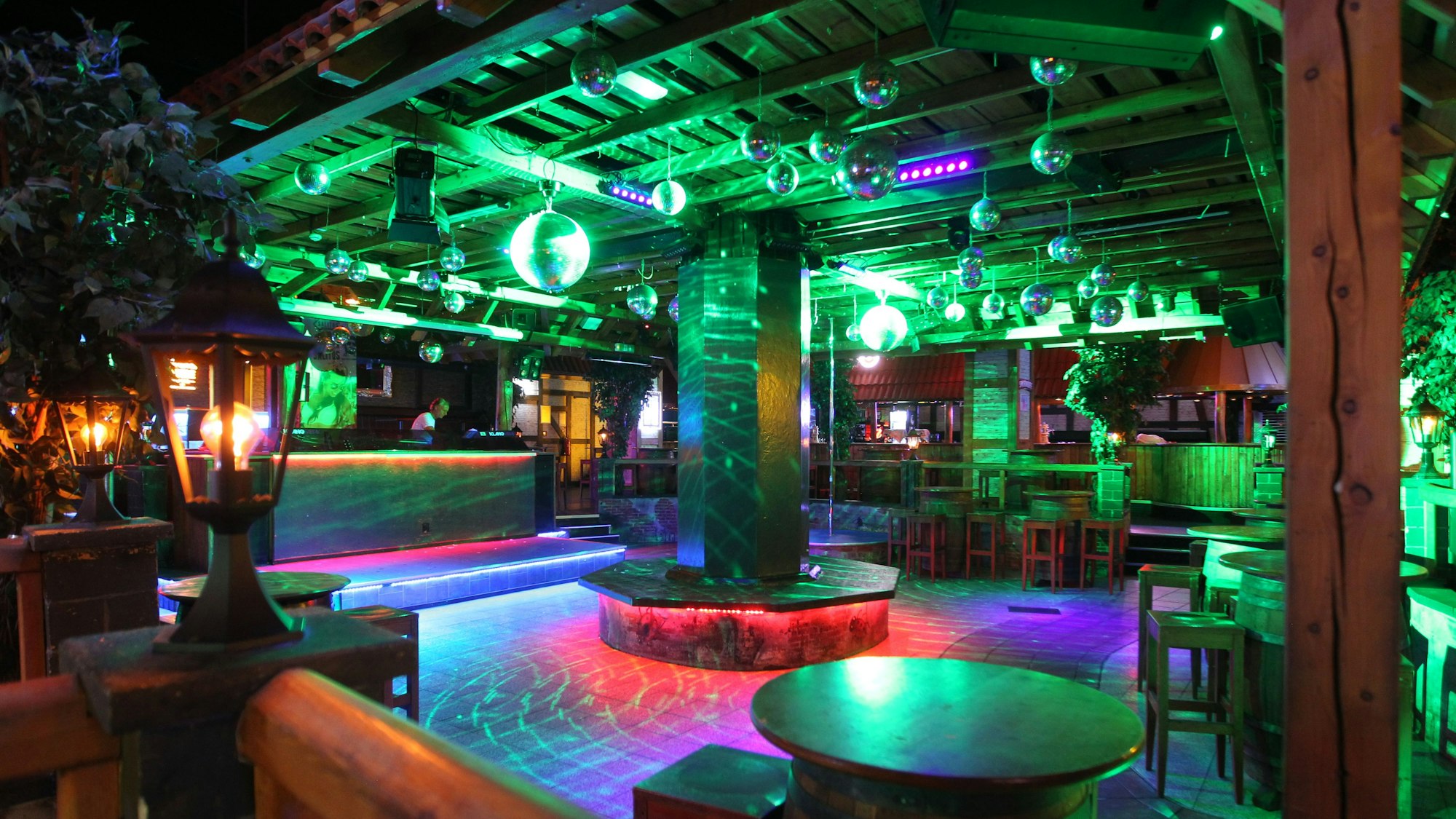 Die Tanzfläche der ehemaligen Diskothek Klangfrabrik in Siegburg.