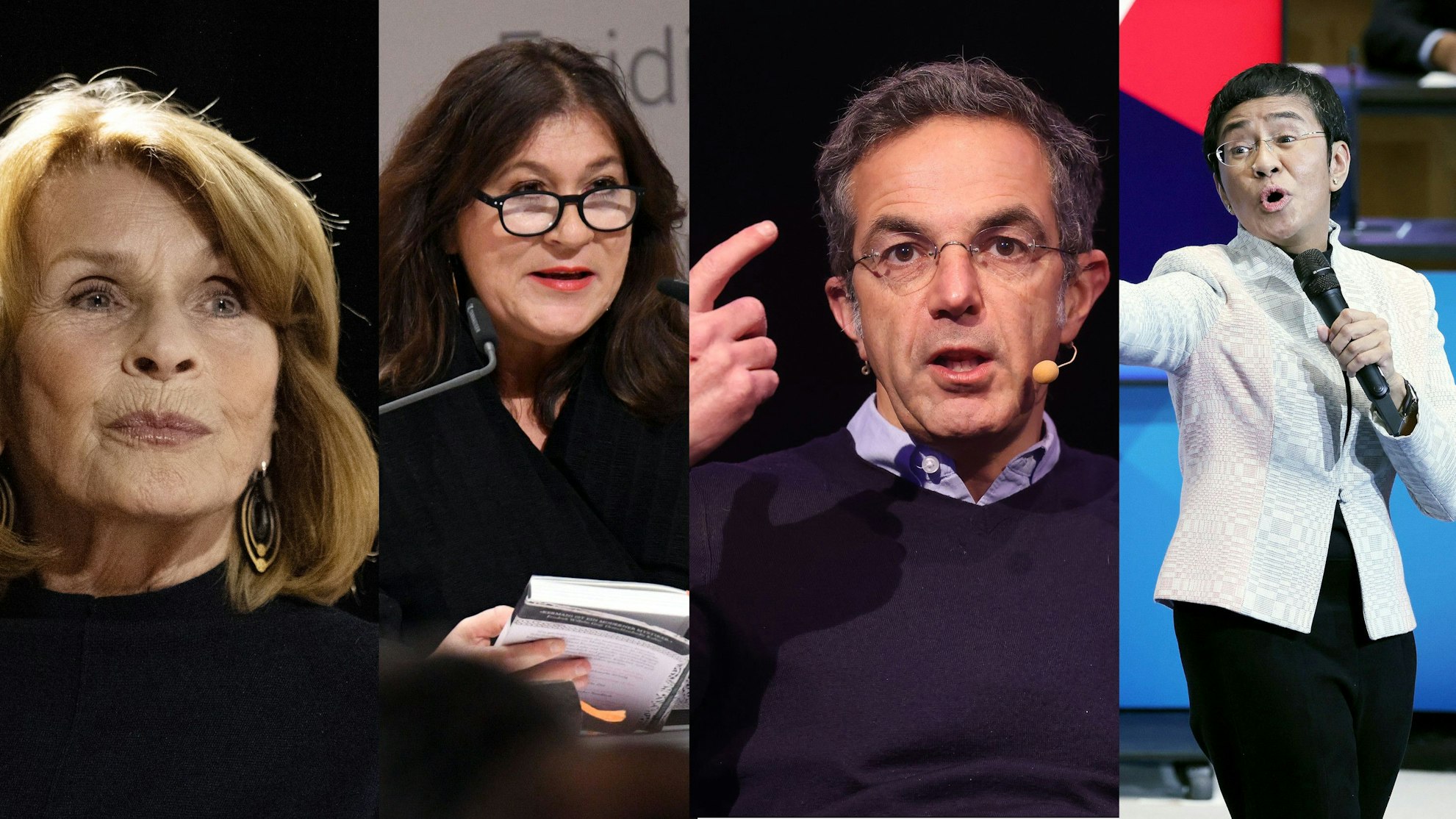 Senta Berger, Eva Mattes, Navid Kermani und Friedensnobelpreisträgerin Maria Ressa