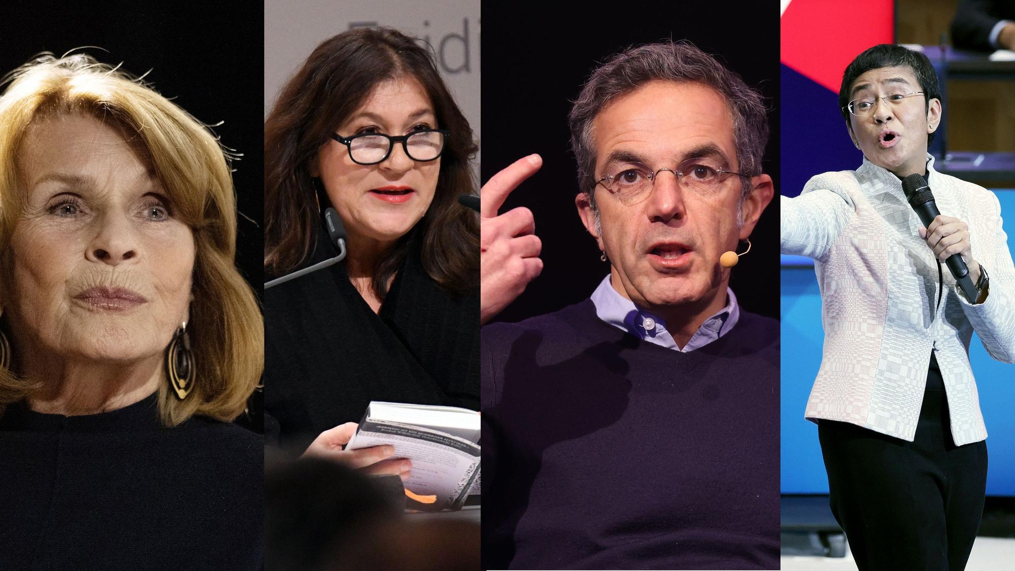 Senta Berger, Eva Mattes, Navid Kermani und Friedensnobelpreisträgerin Maria Ressa