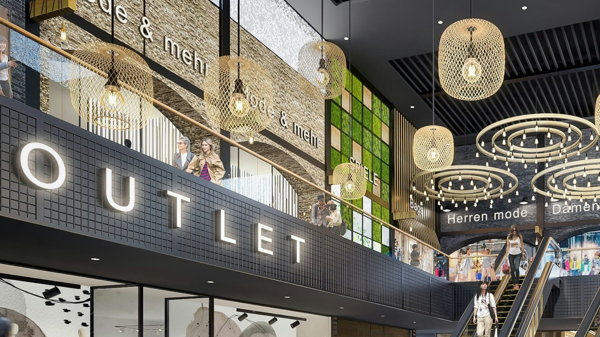 Eine Visualisierung des geplanten Outlets im Huma.