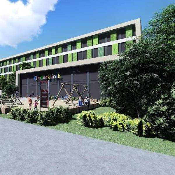 Ein erster Entwurf für die neue Kinderklinik in Merheim.