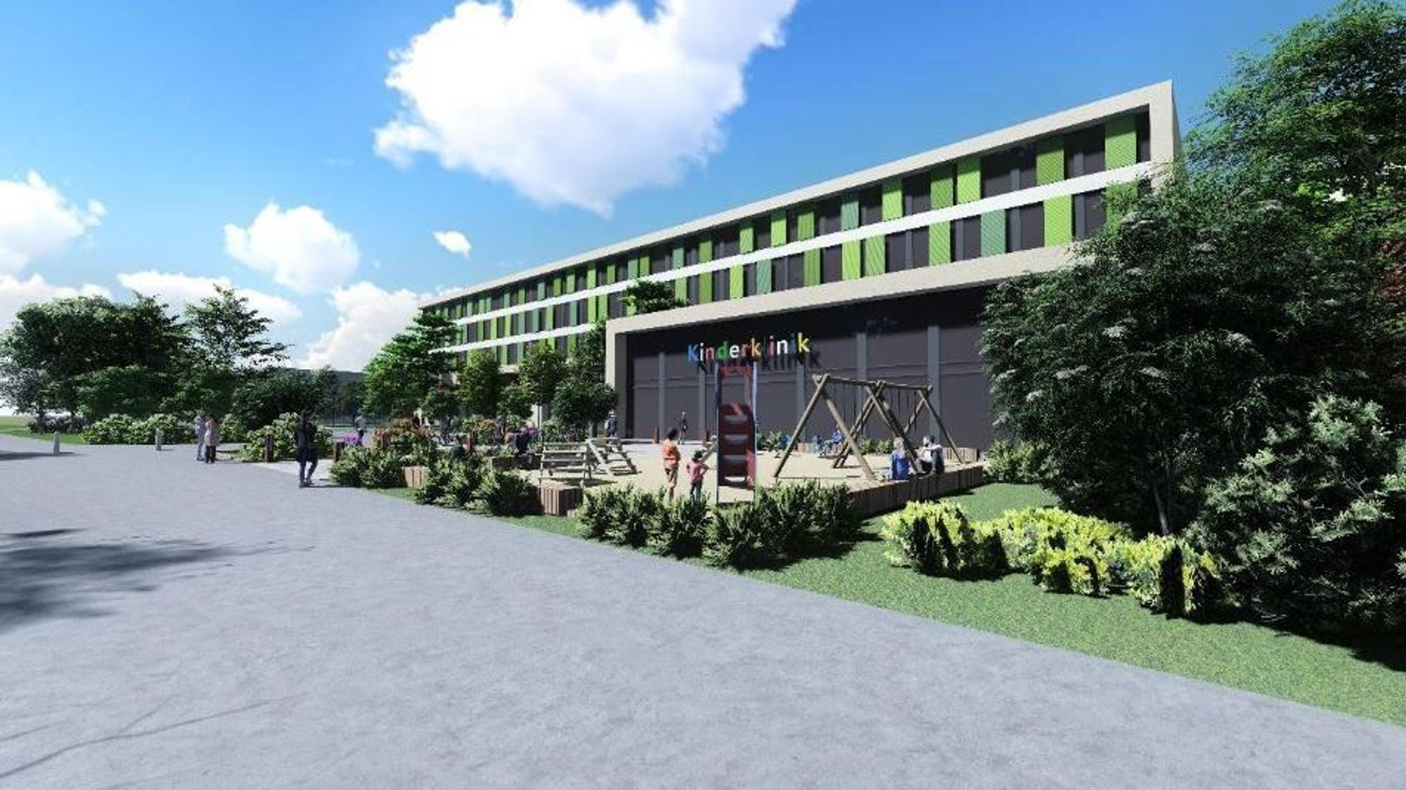 Ein erster Entwurf für die neue Kinderklinik in Merheim.