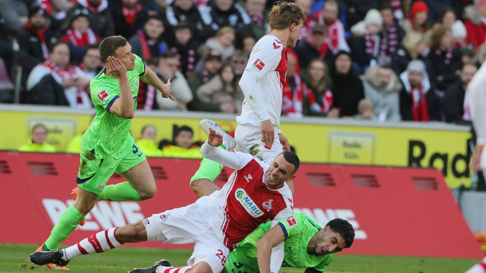 1.FC Köln vs. VFL Wolfsburg, 22. Spieltag, 25.02.2023, 15.30 Uhr, Ellyes Skhiri (1. FC Köln), Bild: Herbert Bucco