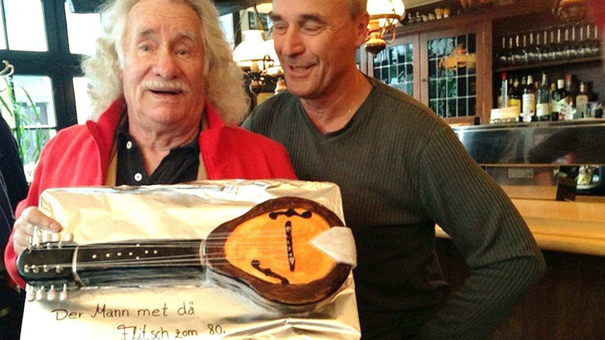 Rüdiger ‚Rudi‘ Brühl mit Hans Süper bei dessen 80. Geburtstag