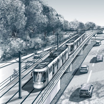 Eine Visualisierung zeigt die Vorzugslinienführung am Verteilerkreis