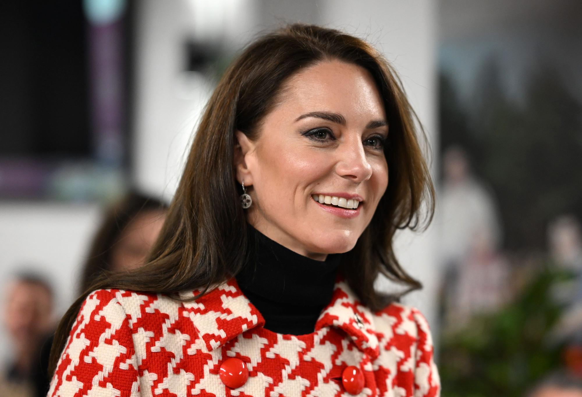 25.02.2023, Großbritannien, London: Kate, Prinzessin von Wales, besucht das Sechs-Nationen-Spiel Wales gegen England im Principality Stadium.