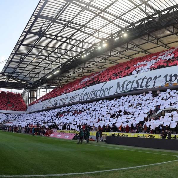 Das Bild zeigt die Choreographie im FC-Stadion.
