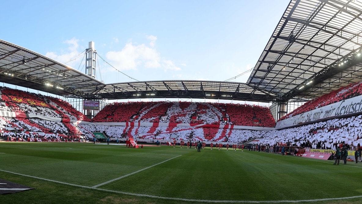 Das Bild zeigt die Choreographie im FC-Stadion.