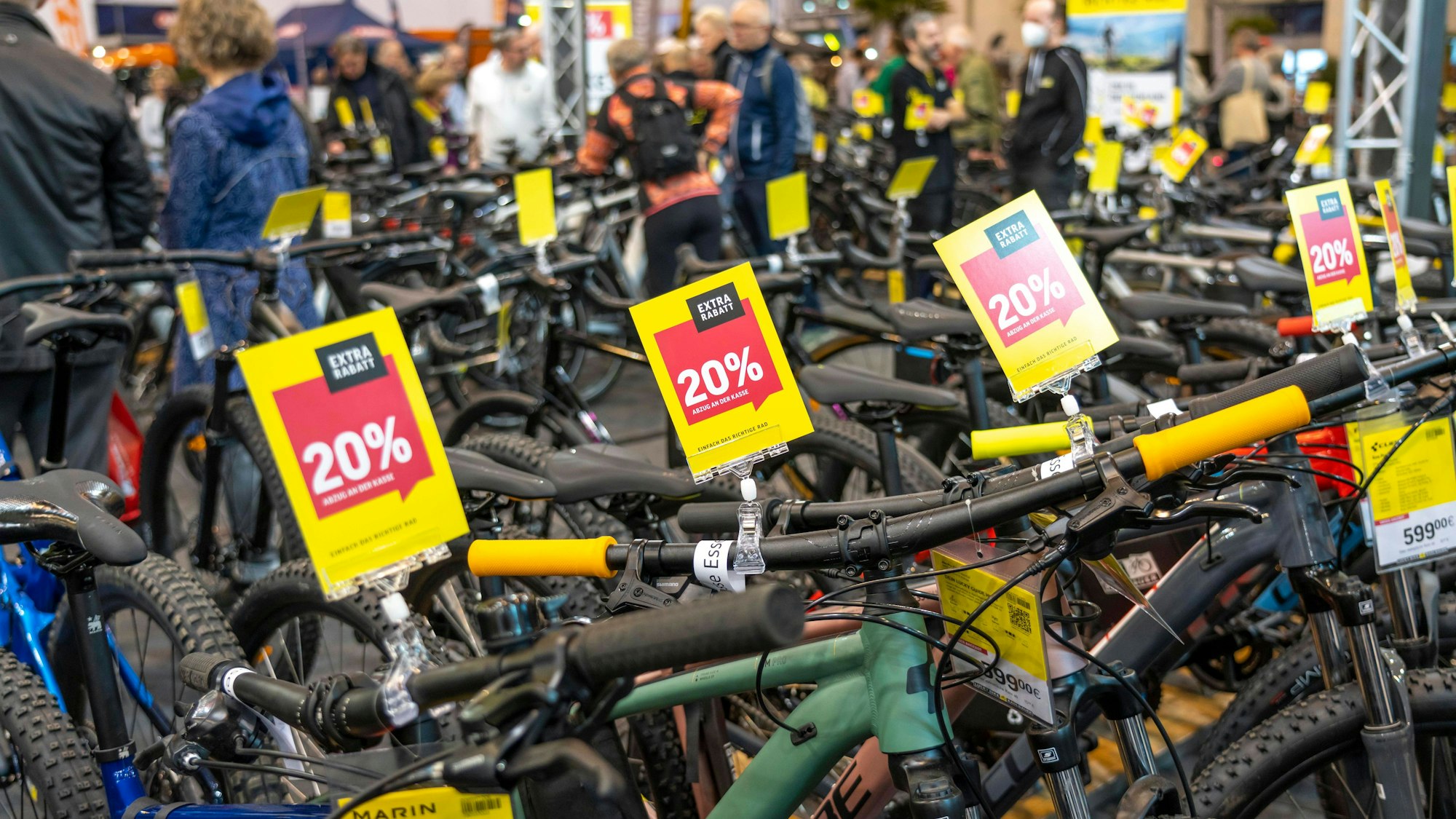 Fahrräder im Angebot auf der Messe „Fahrrad Essen“