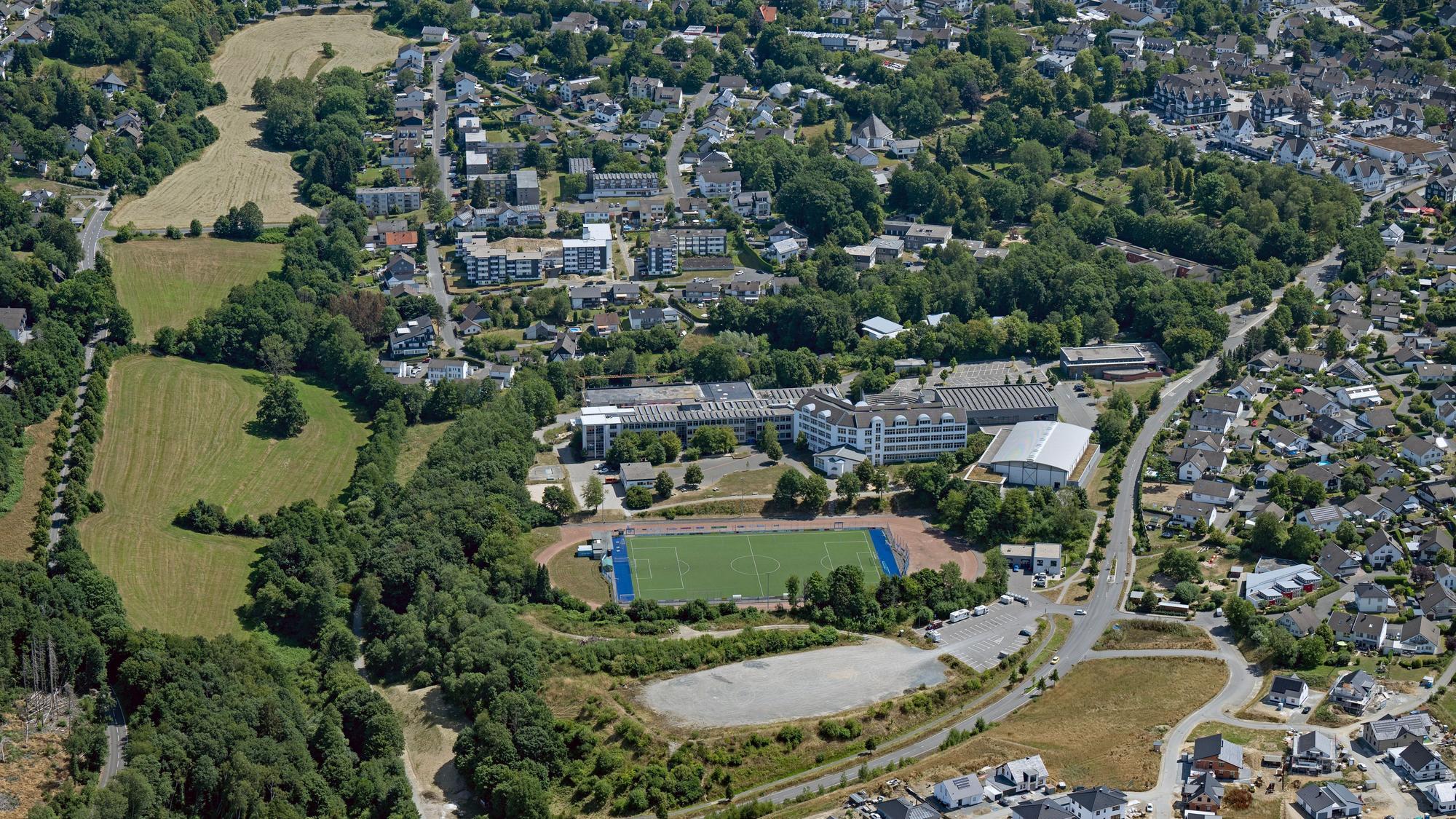 Blick aus der Luft auf Nümbrecht.