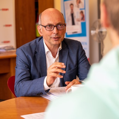 Gespräch mit Johannes Nießen, Leiter des Gesundheitsamtes. Foto: Uwe Weiser