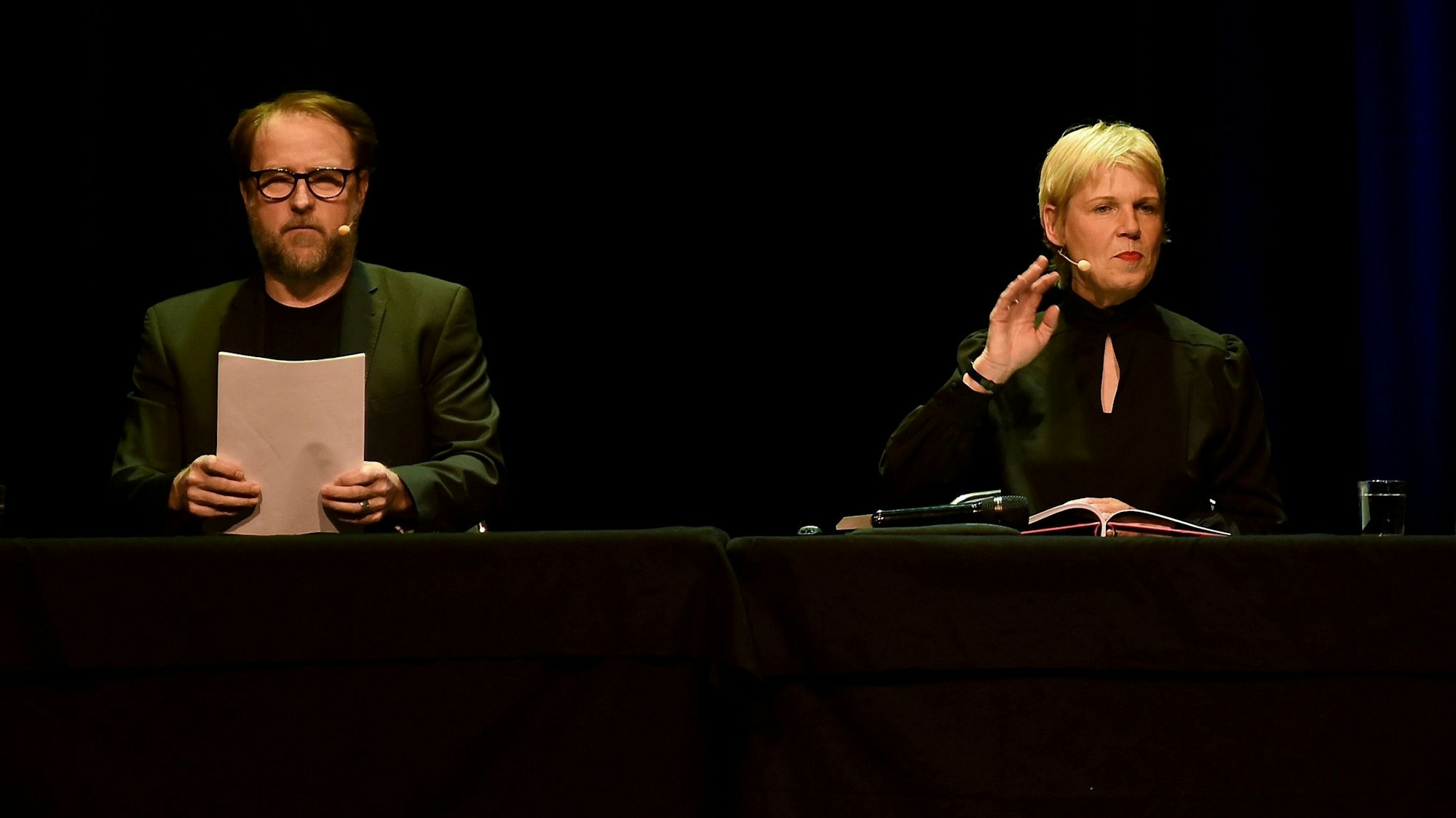 Bjarne Mädel und Cordula Stratmann bei der lit.Cologne 2022