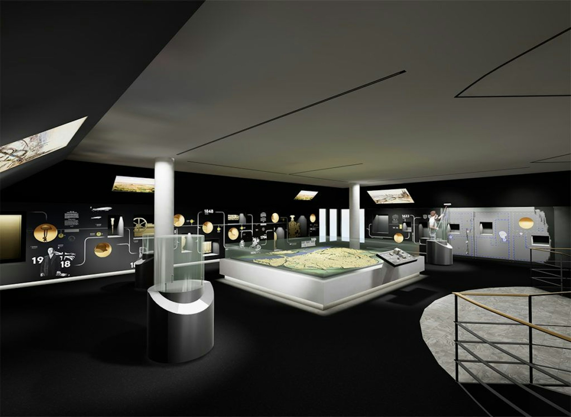 Der Auftaktraum des neuen Stadtmuseums in virtueller Realität.