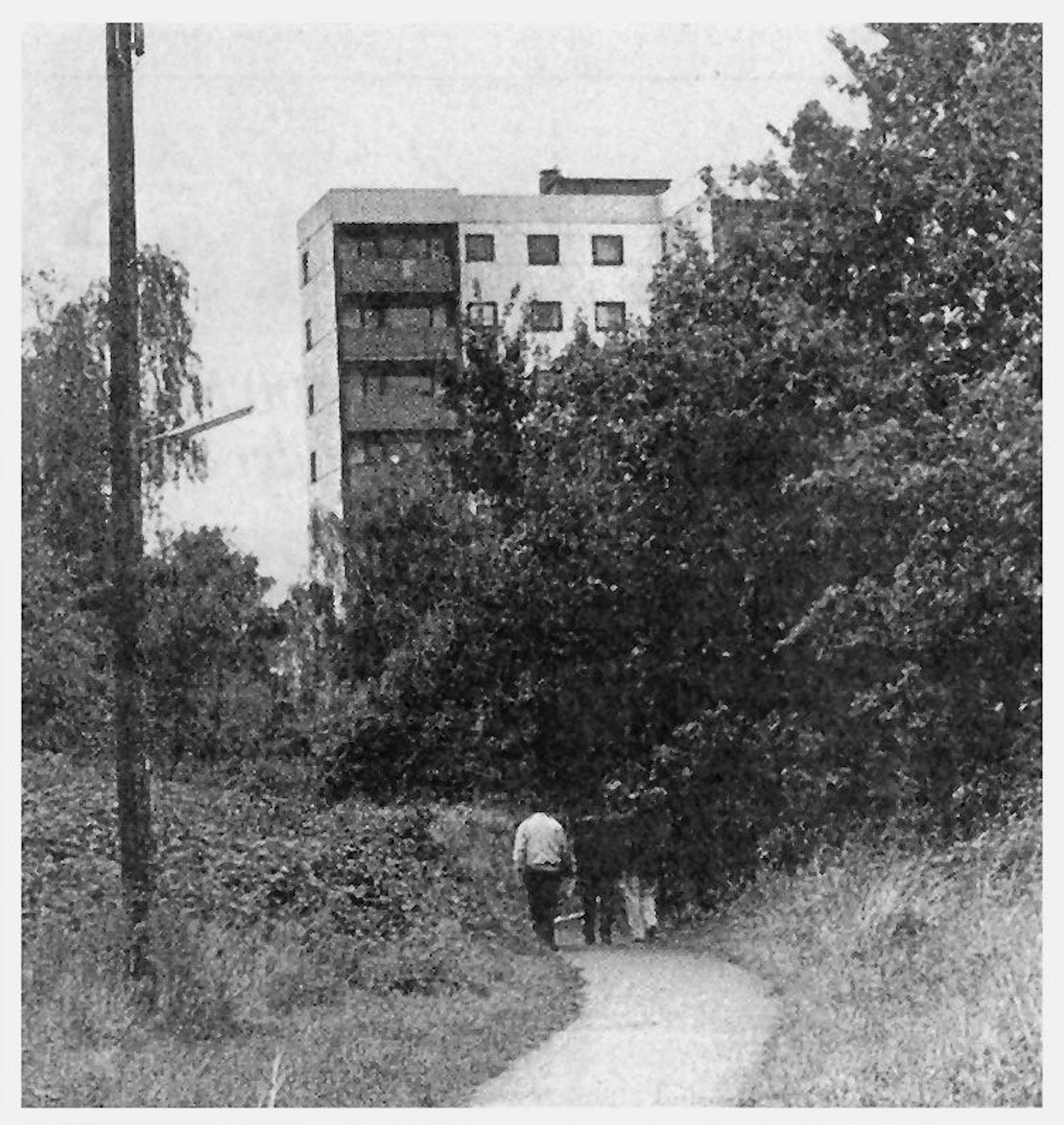Der Weg von der KVB-Haltestelle zur Siedlung ist von Gebüsch umgeben, darin lag die Leiche von Seckin Caglar.