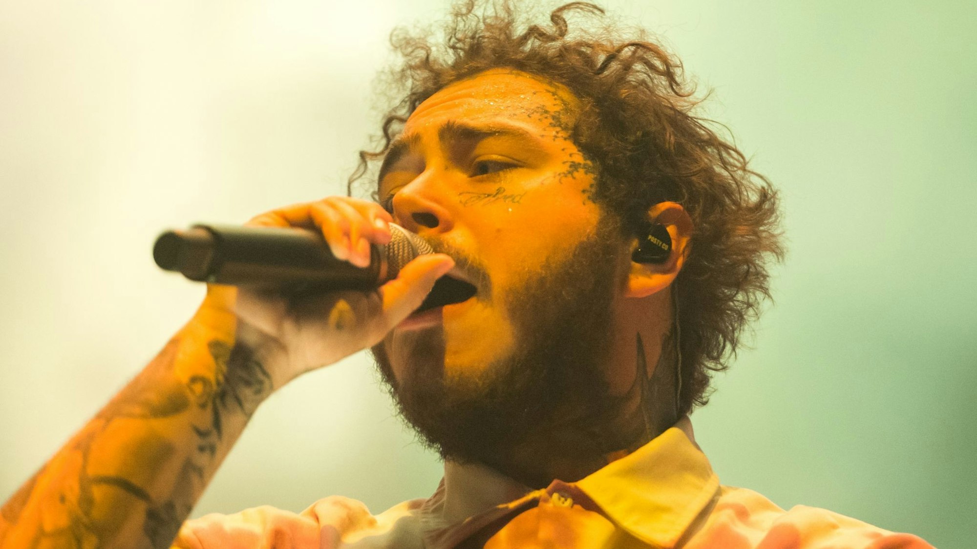 Post Malone, R&B-Sänger und Rapper, tritt in der Barclaycard Arena auf.