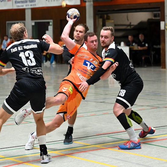 04.09.2022, Handball-Bergische Panther-Tus Opladen
mitte: Justus Ueberholz (Panther)
Foto: Uli Herhaus