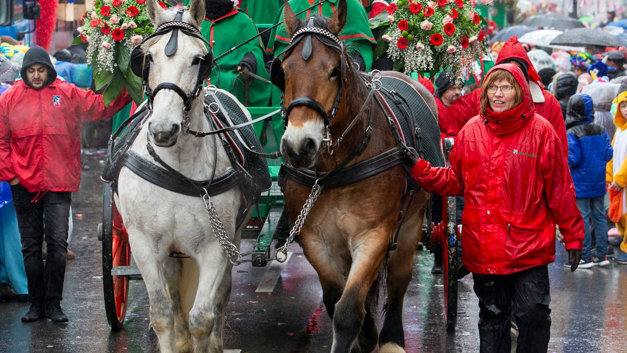 Rosenmontagszug in Köln.
Der Kölner Rosenmontagszug am Rosenmontag ist der Höhepunkt des Rheinischen Karneval.
Köln. Pferdekutsche mit Pferden.
24.02.2020
copyright by Michael Bause